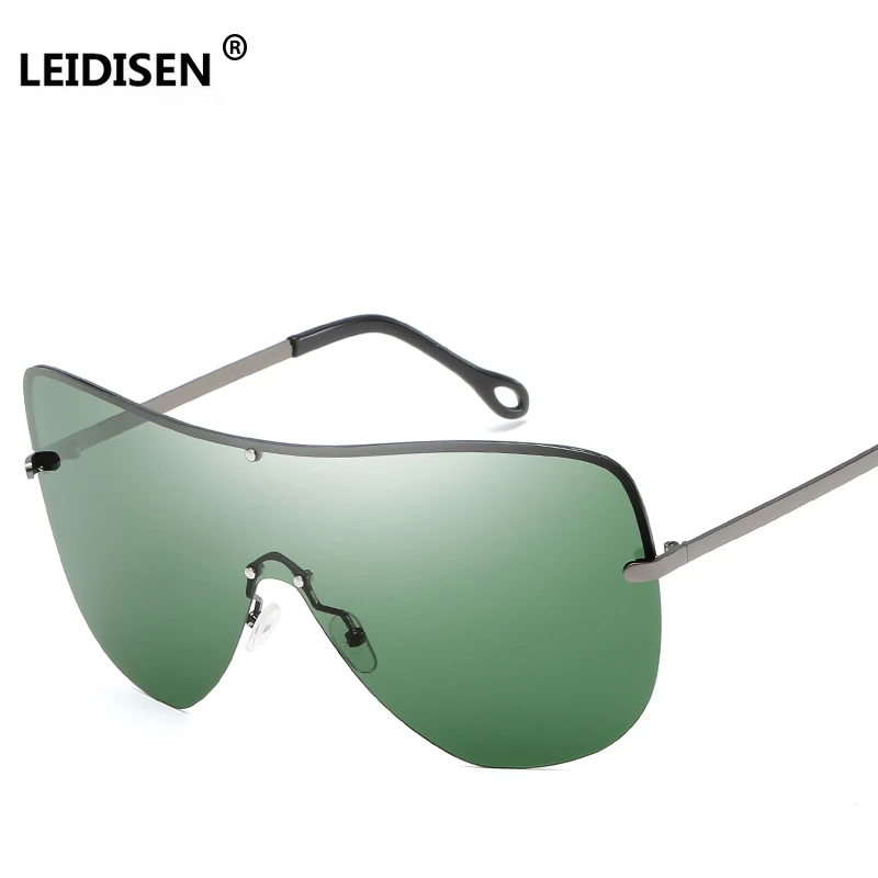 LEIDISEN One Piece Big Frame Polarized Sunglasses Men Classic UV400 Sun Glasses Women Large Outdoor Sunglass Goggles | Аксессуары для