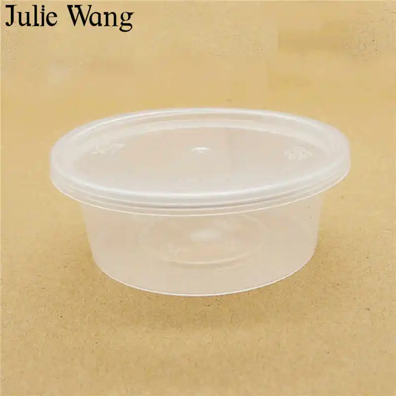 Пластиковая коробка для хранения слизи Julie Wang 10 шт. круглые квадратные контейнеры