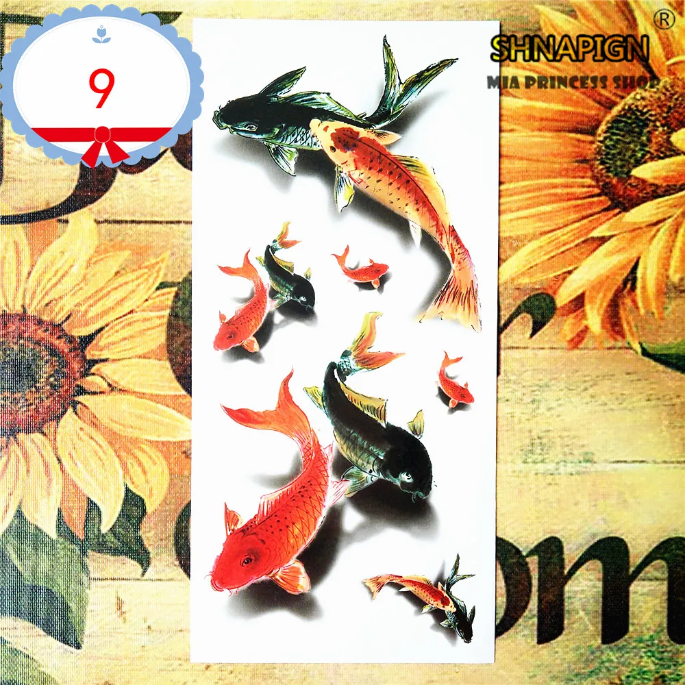 Временная 3d татуировка SHNAPIGN боди арт флеш наклейки 19*9 см водонепроницаемый