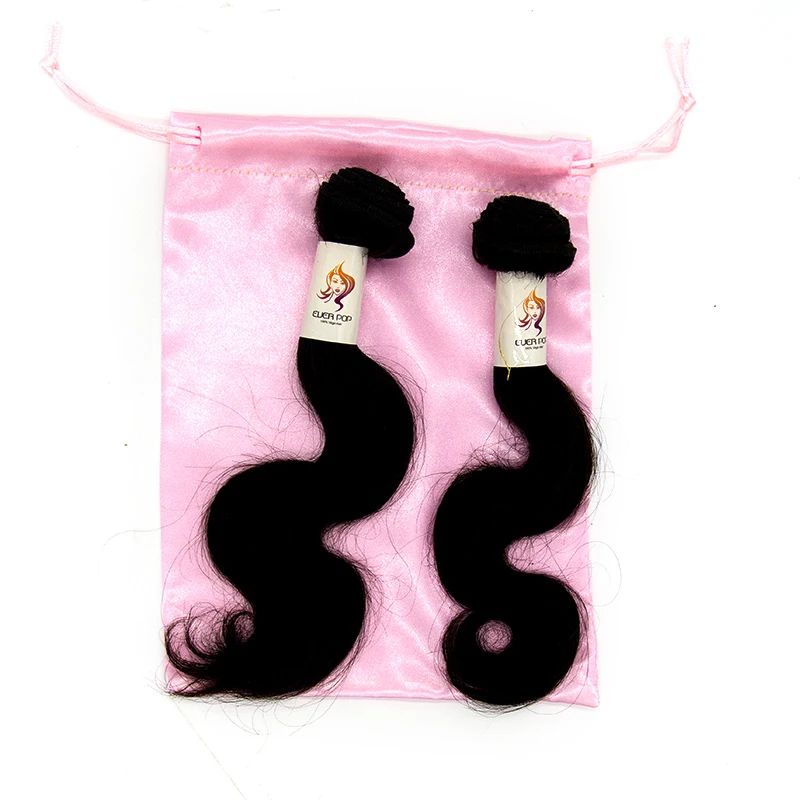 Custom Logo Printed Polyester Satin Bags Drawstring Hair Packaging Extension White Black Pink Red | Дом и сад