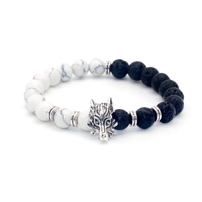 Новинка 2016 позолоченная Посеребренная Подвеска в виде волка два вида браслетов с