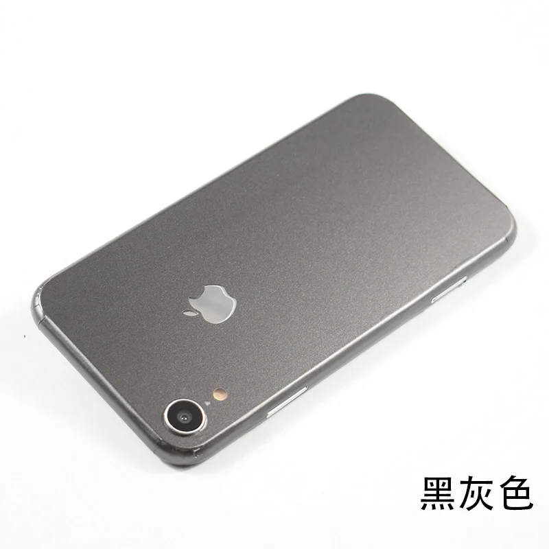 Меняйте цвет и лед пленка декоративная для iPhone XR задняя защита iPhoneXR XR матовая задняя пленка Защитные наклейки с подарком - Цвет: Black Grey