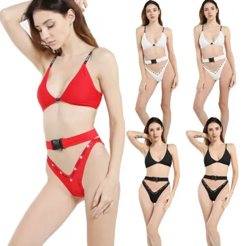 Комплект женского бикини с чашками пуш-ап и V-образным вырезом | Женская одежда