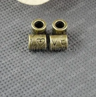 

(A2355)9*8MM love Perforated beads fantasy copper for necklace Jewelry Findings,Accessories,pendant,Alloy Antique