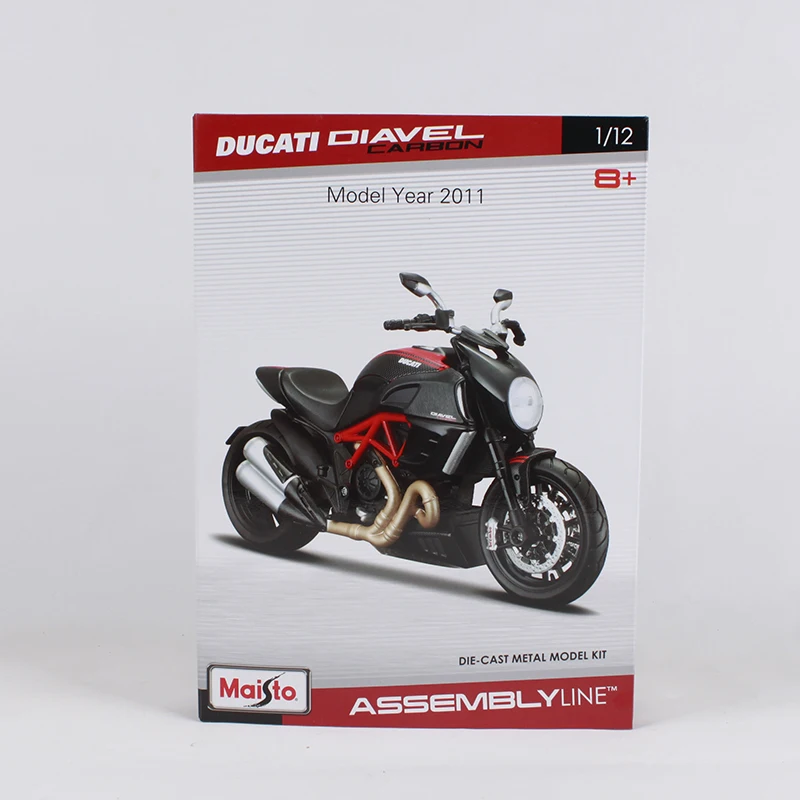 Maisto 1:12 ducati diavel углеродистая черная мотоциклетная литая под давлением металлическая модель наборы сборная линия мотоциклетная коллекция мотоцикл 39196