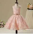 Высококачественное платье с цветочным рисунком для девочек, свадебное платье принцессы, блестящее кружевное платье для первого причастия для девочек