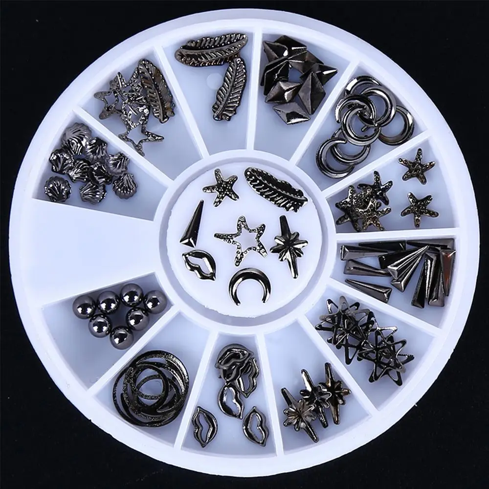 Смешанные стильные искусственные металлические нестандартные Стразы для ногтей