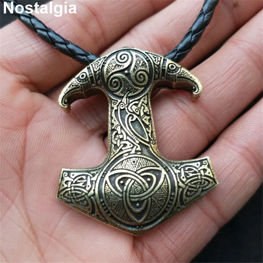 Ностальгия Тор молот Ворон амулет Triskele Triskelion символ Троицы большой кулон