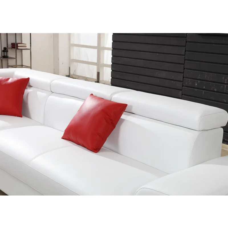 Итальянский дизайн большой размер l образный угловой диван из натуральной