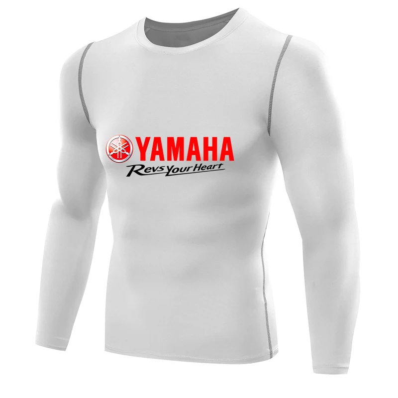 Yamaha R6 рубашки для мужчин, компрессионная футболка с длинным рукавом, топы для фитнеса, Майки для мальчиков, базовый слой, Мужская футболка - Цвет: Черный