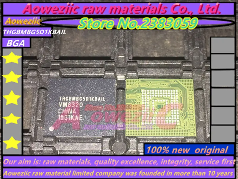 

Aoweziic 100% new original THGBMBG5D1KBAIL memory chip 4GB