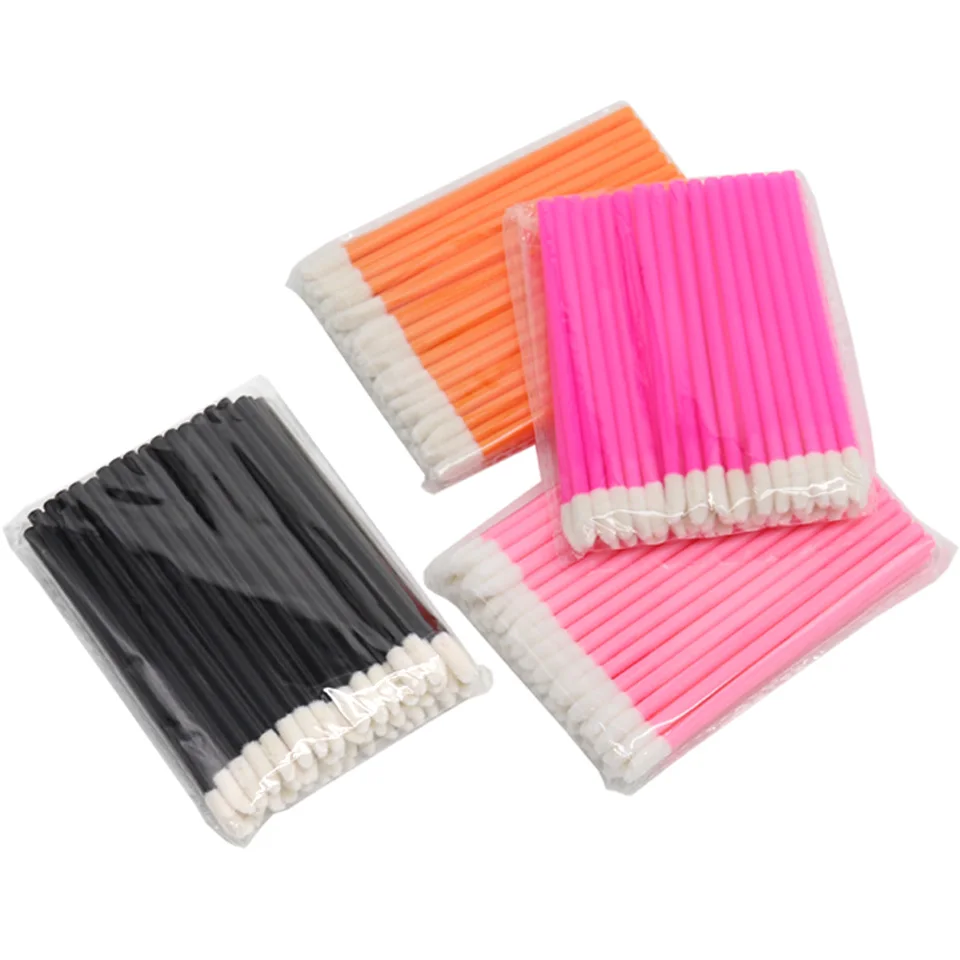 SinSo 50pcs Lip Brush Makeup Brushes Tools Set Mascara Wands Pen Cleaner Cleaning Eyelash Disposable Makeup Brush Applicators