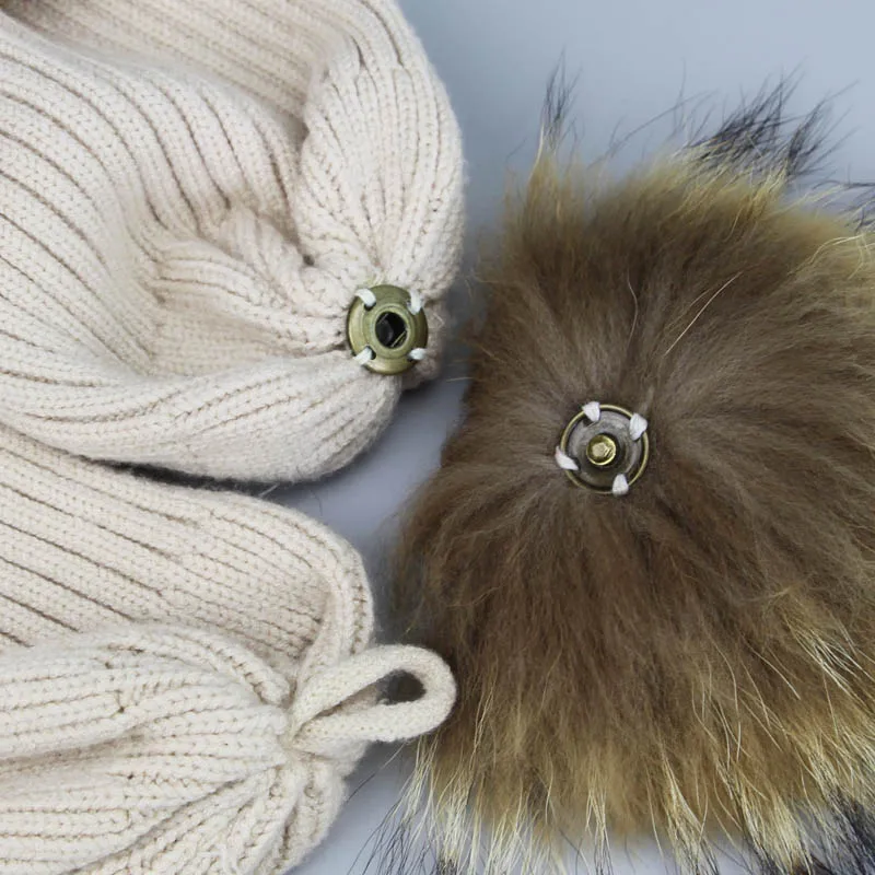 Новая женская зимняя шапка с помпоном теплые вязаные меховая шарф женский