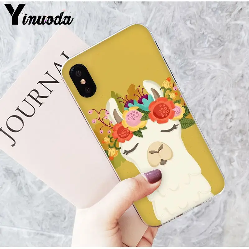 Yinuoda Lama Alpacas красочные милые аксессуары для телефона чехол iPhone X XS MAX 6 6S 7 7plus 8 8Plus 5 5S