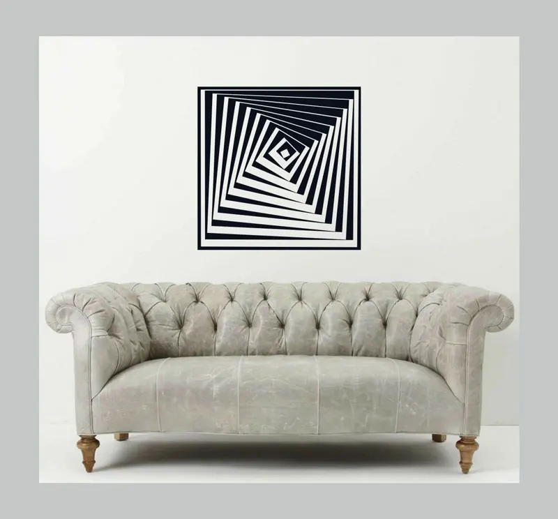 

Illusion - Twisted Pyramid Dizzy Wall Decal Movable Stylish Wall Decor Living Room Bedroom Decor SJ06
