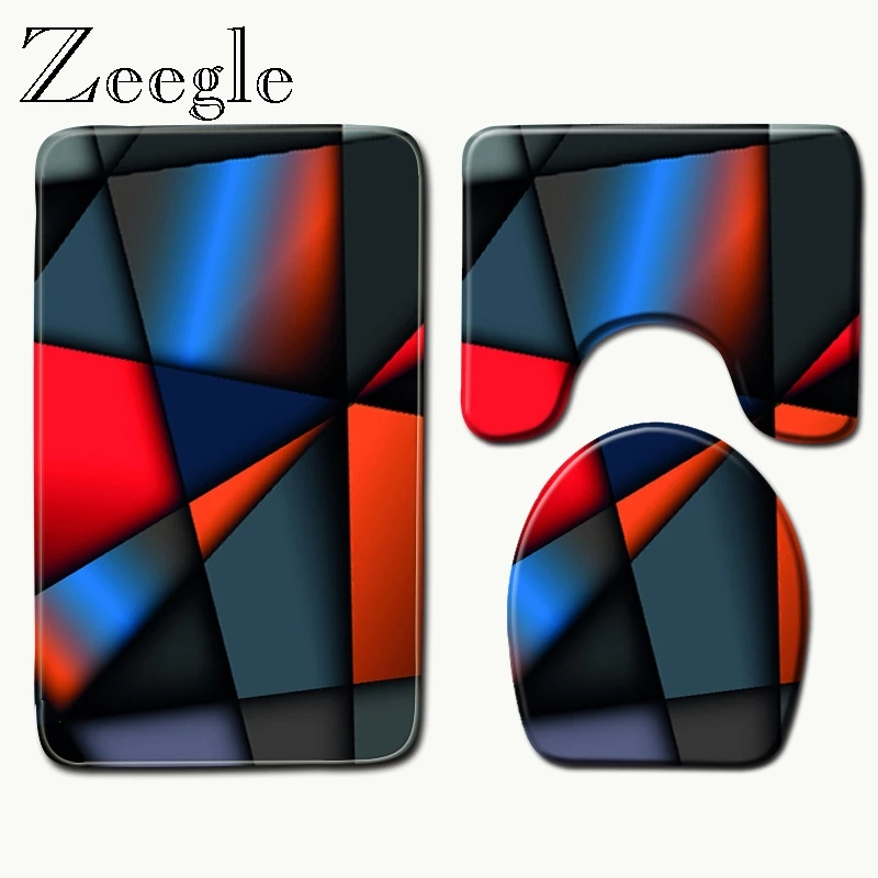 Zeegle 3 шт./компл. Набор ковриков для ванной нескользящие коврики пола коврик