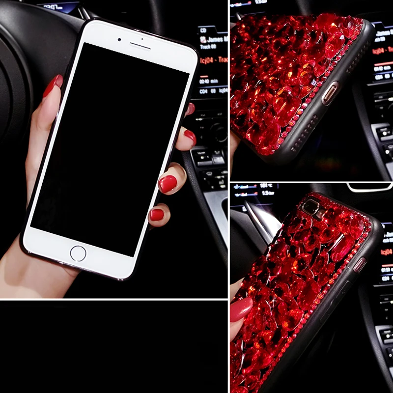 3D Bling женщина ручной работы со стразами Алмазный Обложка телефона чехол для samsung