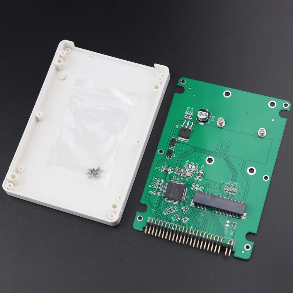 MSATA 2 5 дюйма PATA IDE 44 Pin SSD твердотельный корпус адаптер с Чехол 9 мм|Компьютерные
