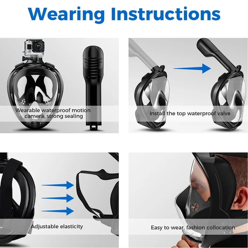 Взрослая новая силиконовая Ирис Подводное плавание дайвинг полная маска сухая