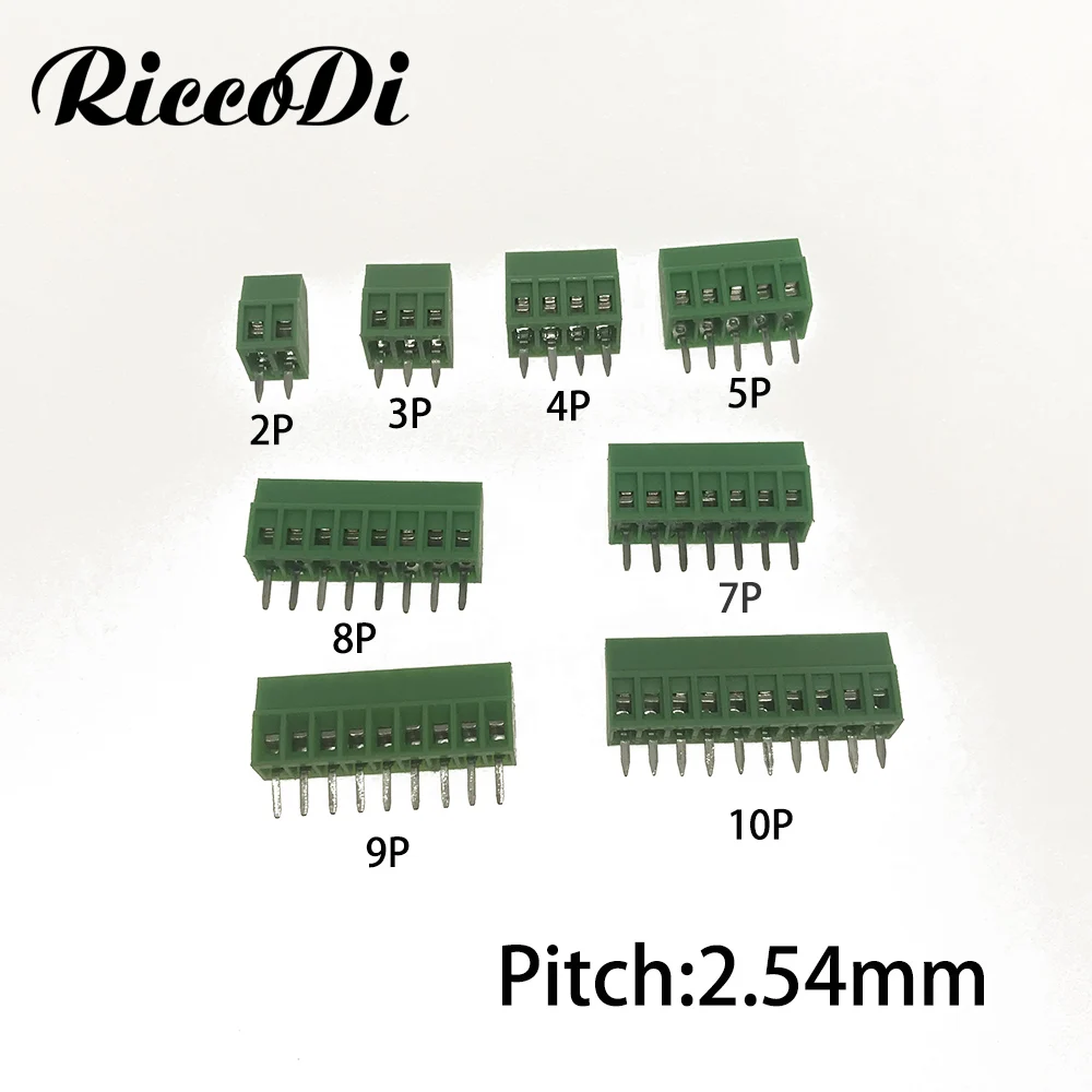 2 54 мм шаг PCB винтовая Клеммная колодка 2/3/4/5/6/7/8/9/10pin клемма провода|Клеммные