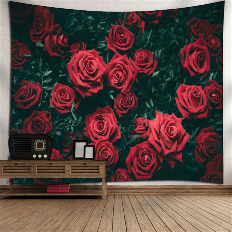 230X180 см, большой цветок розы, Декор, гобелен, настенный, на День святого Валентина, занавеска, ткань, для дома, гостиной, спальни, общежития, Декор