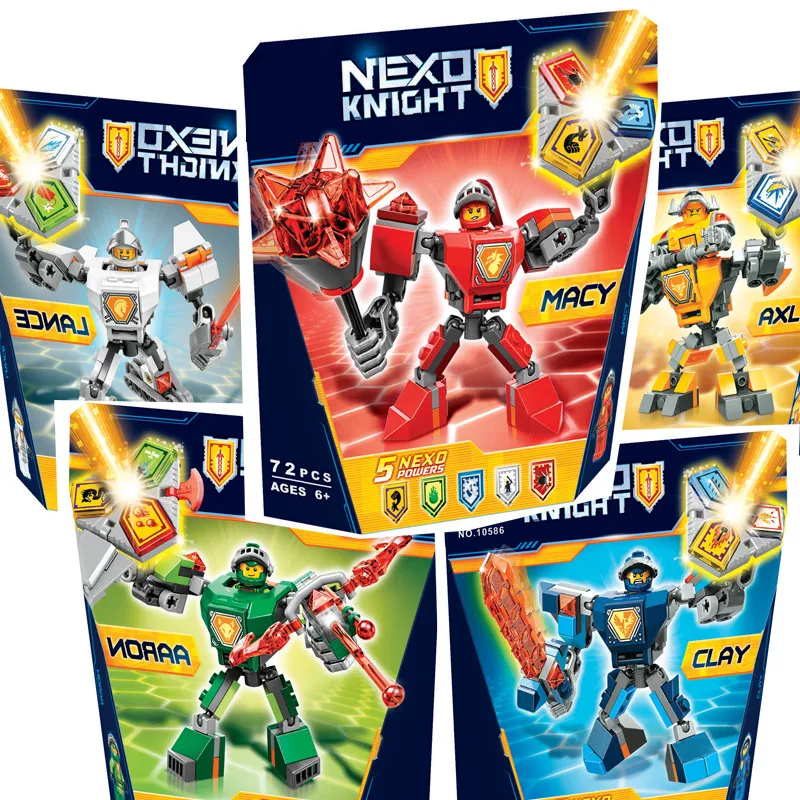Бела лего Nexus Nexo Рыцари 70363 фигурку здания Конструкторы Macy Аарон AXL Лэнс глина