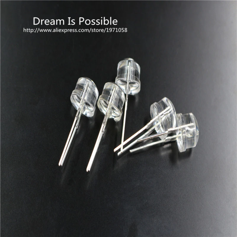 20 шт. 8 мм соломенной шляпе прозрачный из светодиодов лампы бусины являются