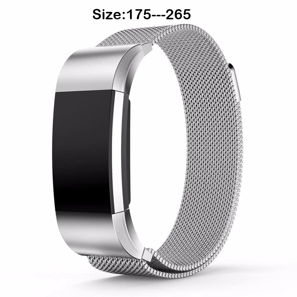 Металлический ремешок для браслета Fitbit Charge 2 ремешок Безвинтовой браслет из нержавеющей стали для Fitbit charge2 браслеты Сменные аксессуары - Цвет: Male Silve