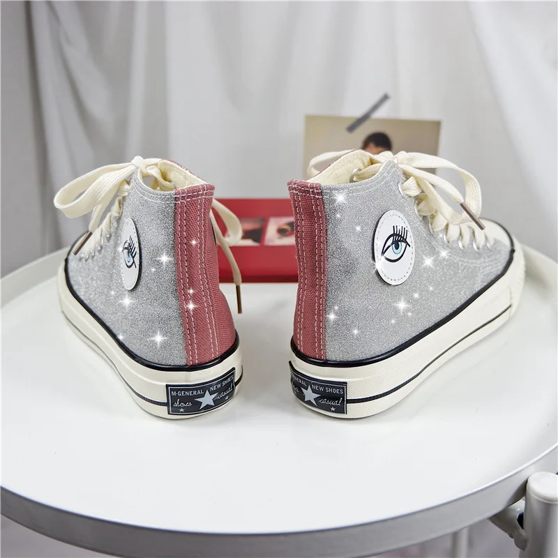 Женская обувь Новинка 2019 года женская спортивная Высокая парусиновая для