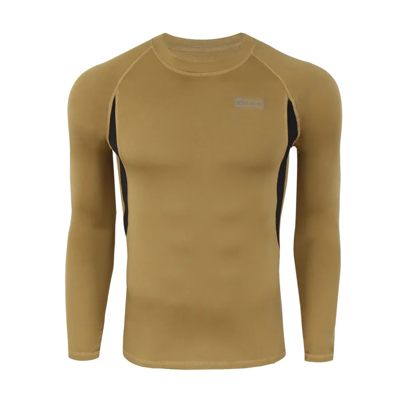 Зимнее облегающее компрессионное тактическое нижнее белье с длинным рукавом 2016