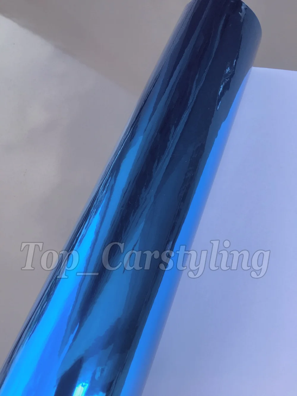Синяя растягивающаяся хромированная зеркальная виниловая пленка PROT Wrap S для