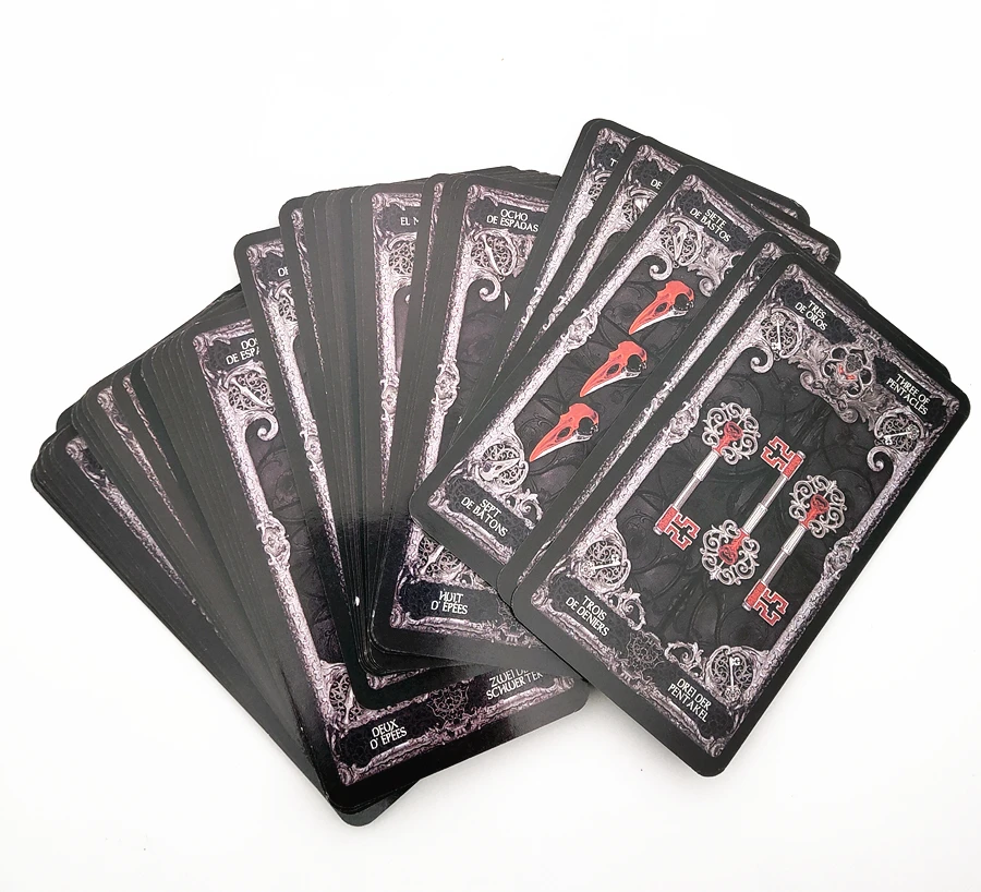 Dark Tarot карты колода Английский Испанский Французский Немецкий вариант