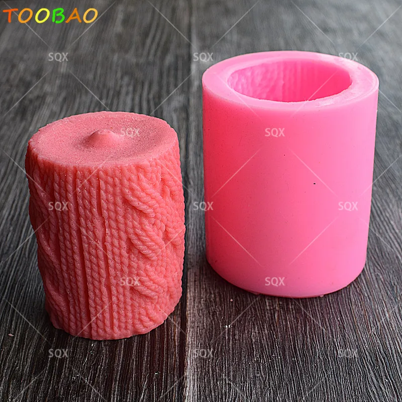 Новое поступление силиконовая форма в форме конопляных колонн для свечей мыла