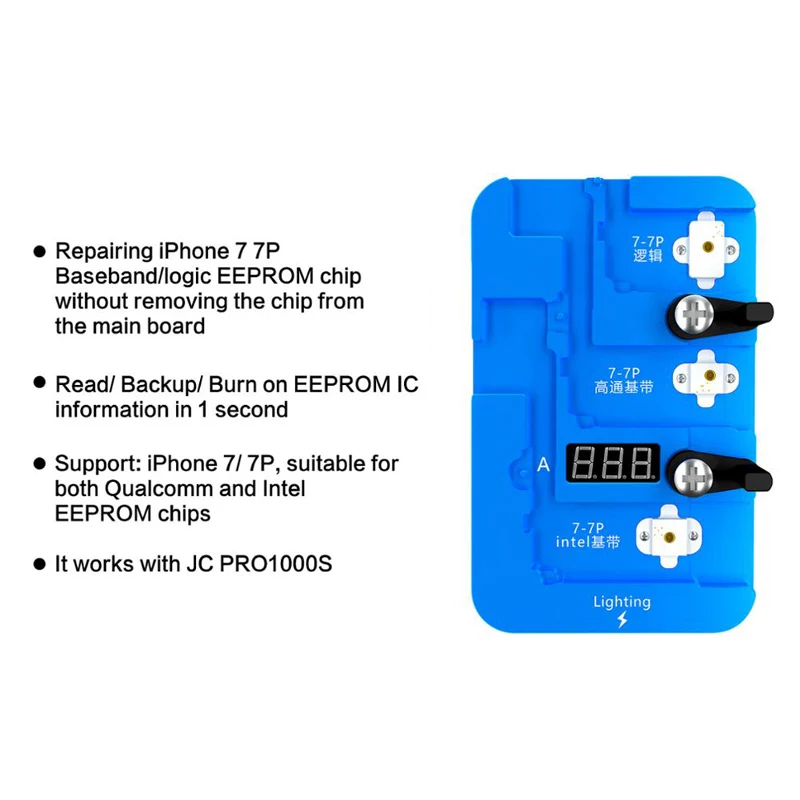 JC PRO1000S логический Baseband чип EEPROM без удаления Чтение Запись ожога программатор для