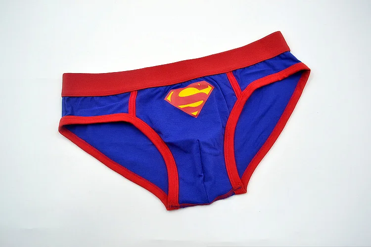 2017 New Arrive Cartoon Superman Men's Briefs 100% Cotton Sexy Mens Underpants Fashion Underwear Size M-XL |