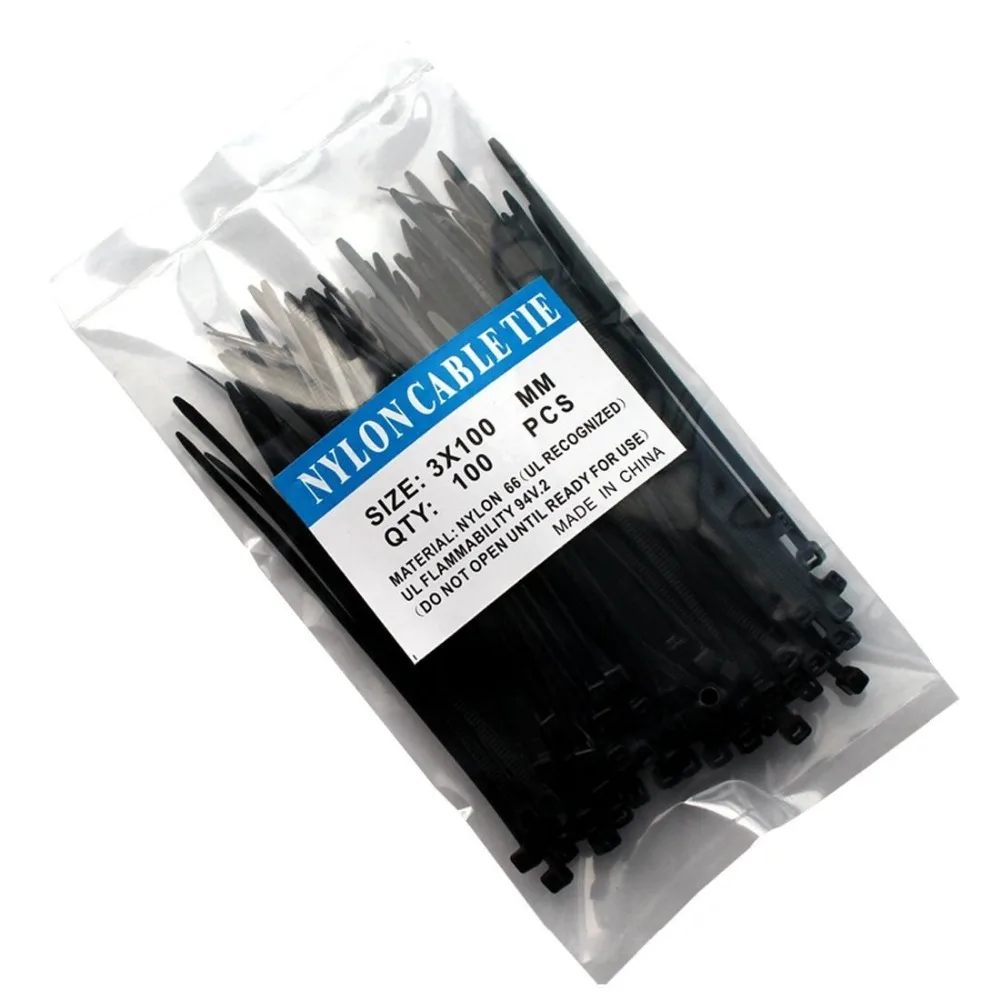 Hoored 4.8x120 500 мм 100 шт нейлон 66 красочные Пластик самоблокирующиеся гибкие кабельные