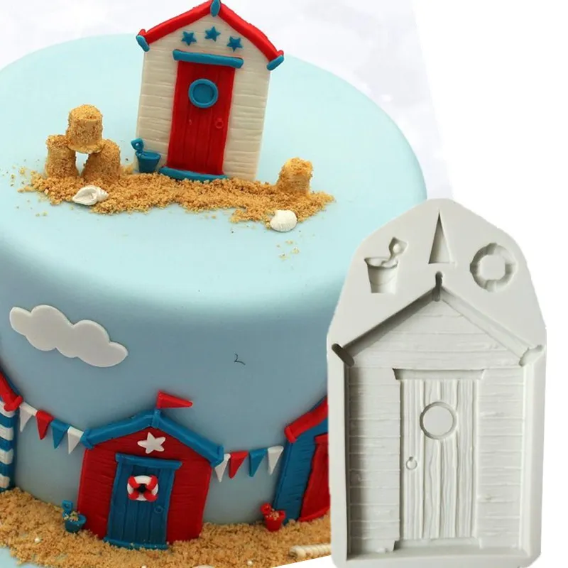 Новый деревянный дом Жидкая силиконовая форма DIY шоколадная для украшения тортов