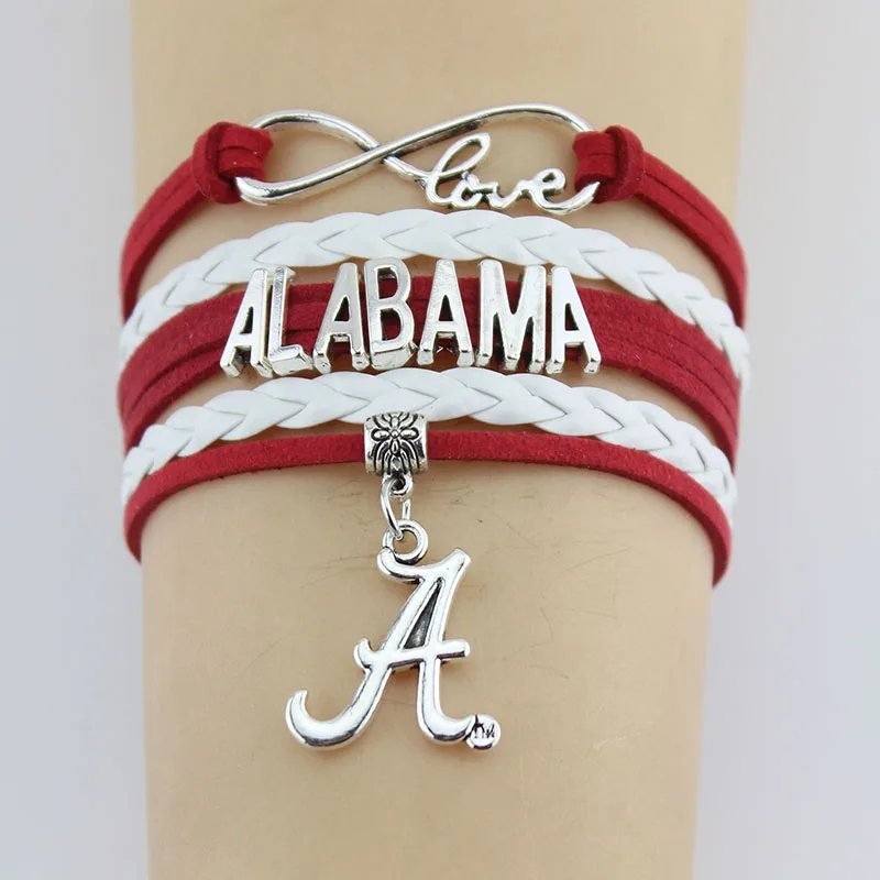 Бесконечность любовь браслеты alбама спортивный Шарм ручной работы Веревка Кожа