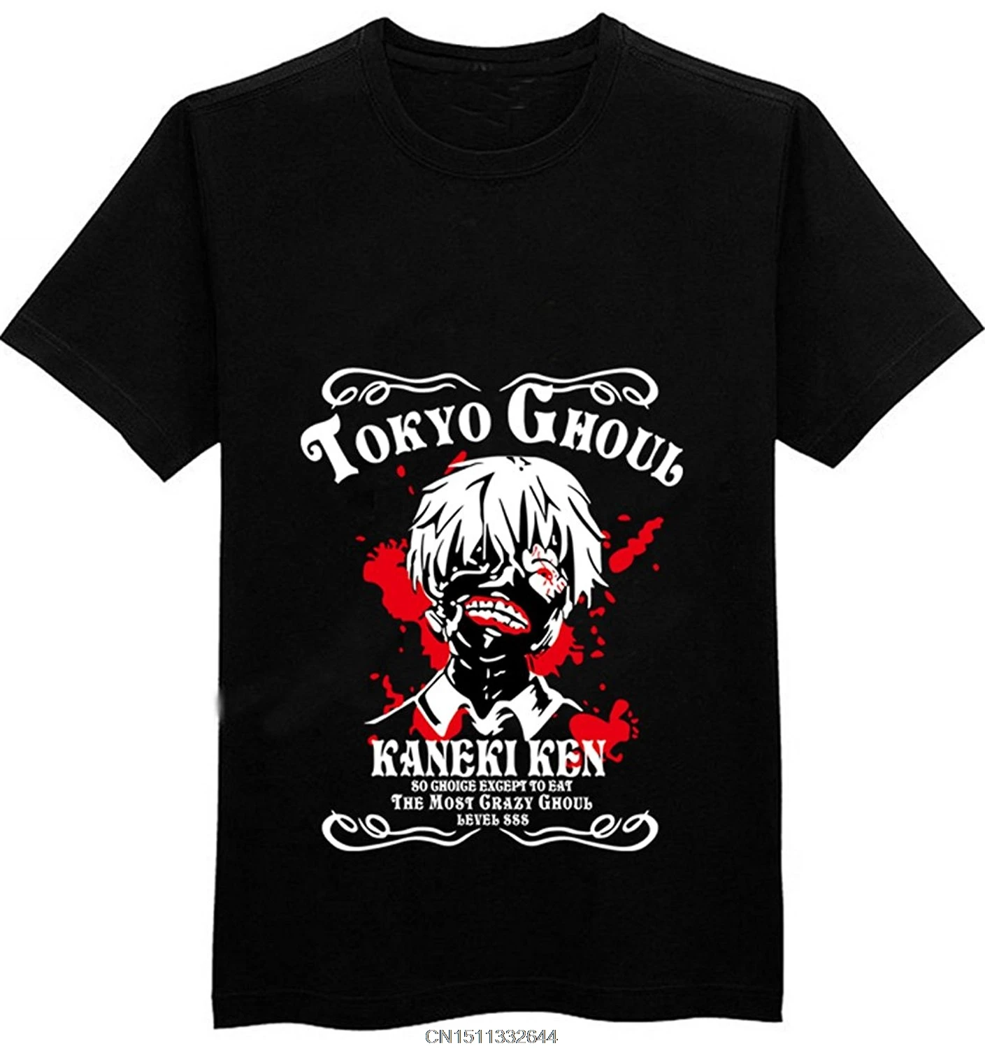 Gildan Free shipping 2017 T shirt Men funny New Japanese Anime Tokyo Ghoul T-Shirt Tee - Ken Kaneki Black | Мужская одежда