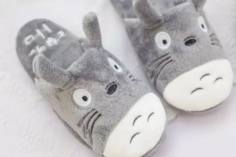Totoro/женские/мужские домашние тапочки на плоской подошве с милым мультяшным котом