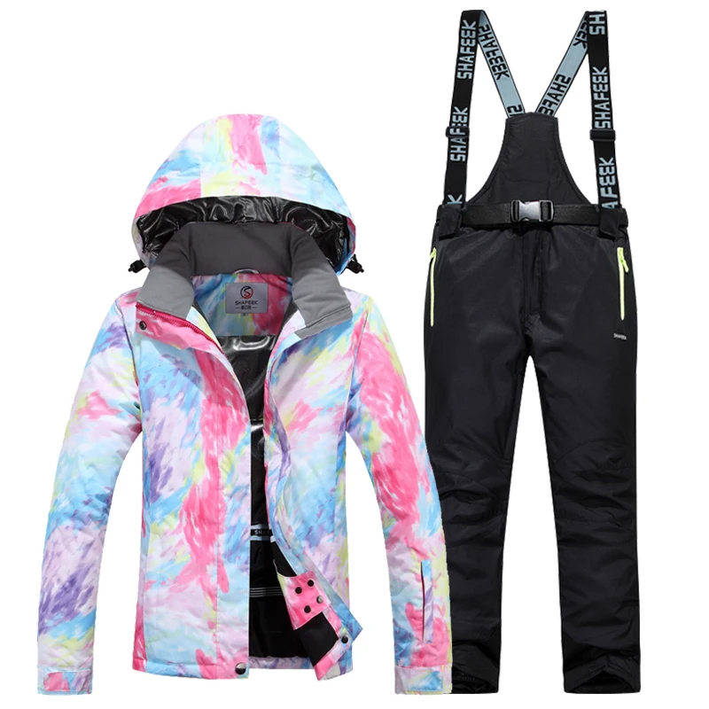 Женские лыжные костюмы куртка и штаны лыжный et сноуборд одежда теплая