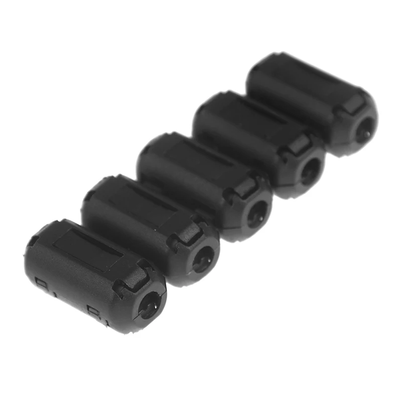 

5Pcs/lot Plastic EMI RFI 5mm Clip-on Rfi Filter Snap Around Ferrite For Audio Video Cable