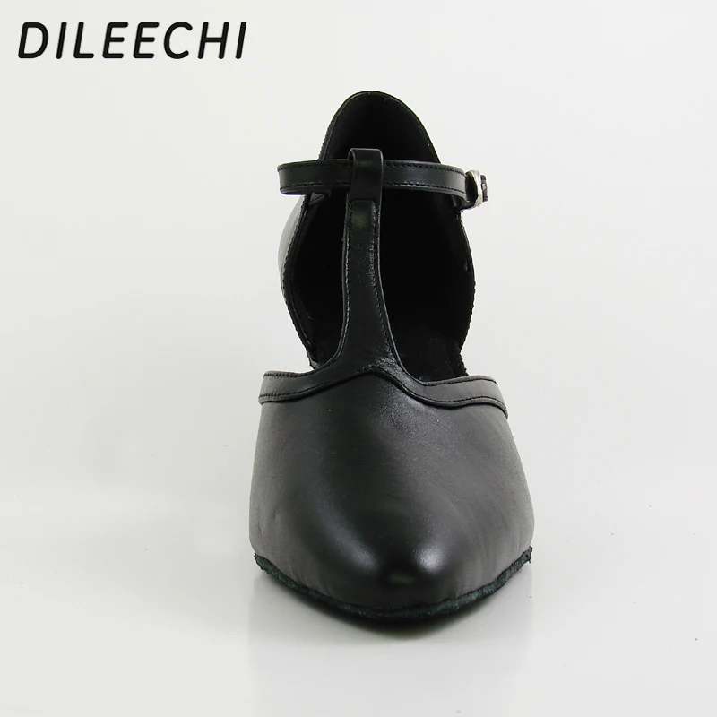 DILEECHI черные женские туфли из натуральной кожи для