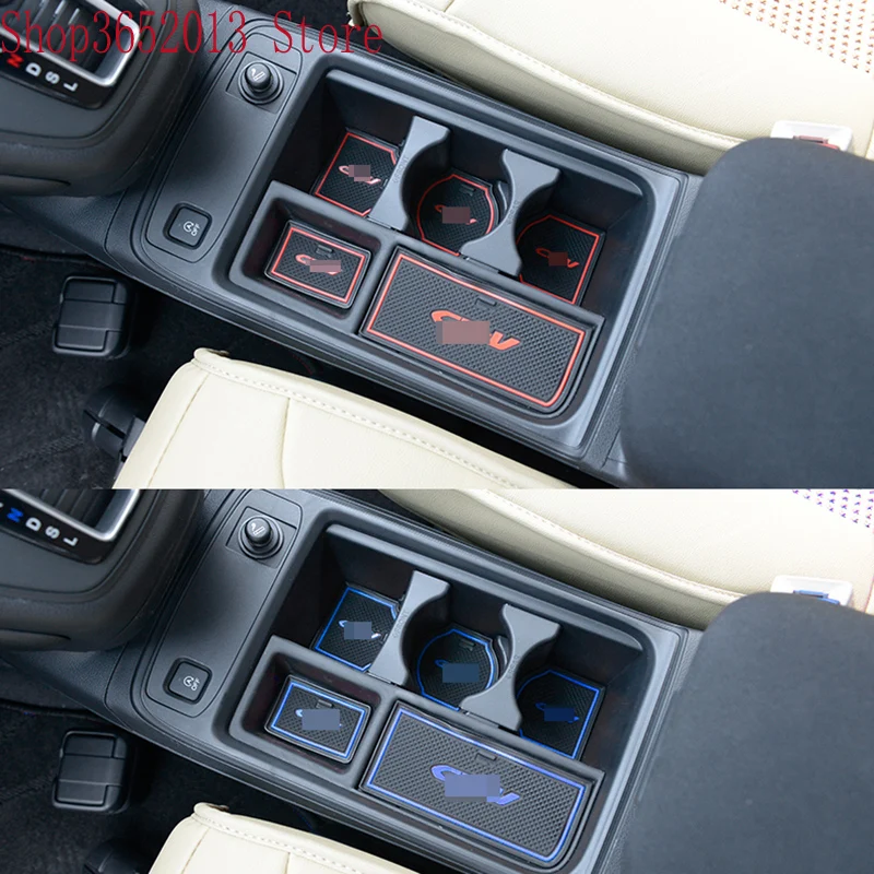 Car Anti Slip Mat Car Door Groove Mats Latex Interior Cup Cushion Fit For Honda CRV 2015 2016 Auto Accessories 17pcs set