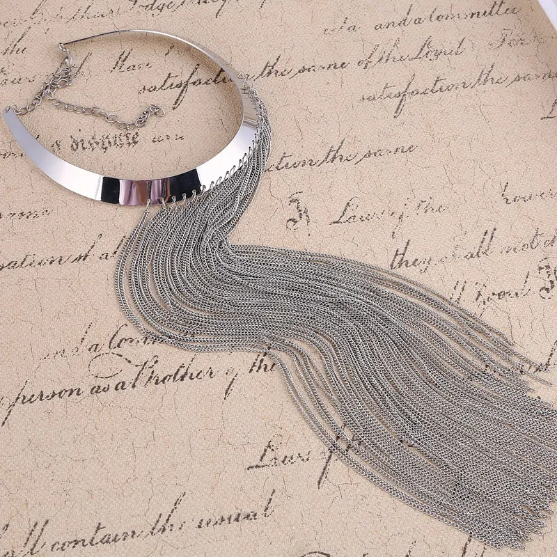 Женское Ожерелье ZOSHI Золотая цепочка длинное колье с кисточками и подвески