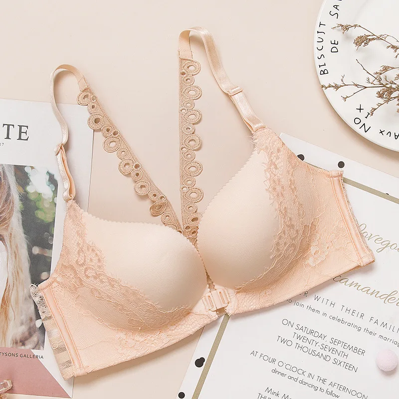Push Up Для женщин Lace Bralette отрегулировать удобные Беспроводной сексуальный