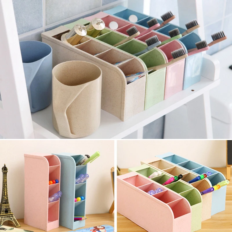 Многофункциональный пластиковый органайзер с 4 ячейками коробка для хранения