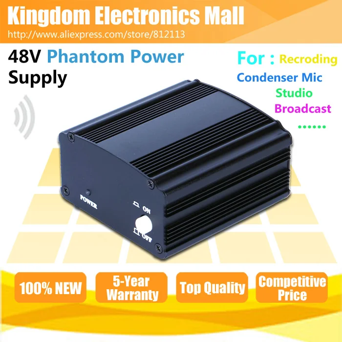 Высококачественный фантомный источник питания 48 В для проводного динамического