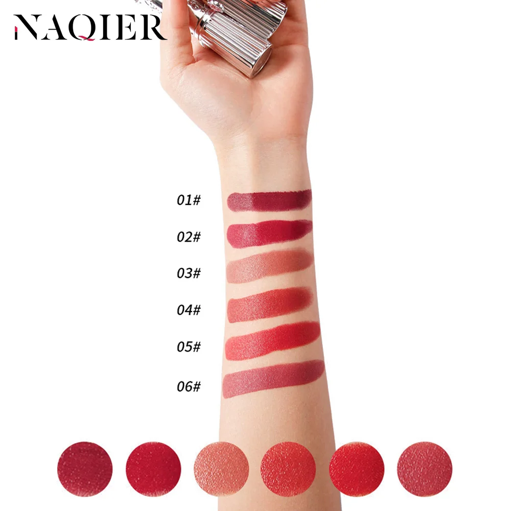 NAQIER 6 видов цветов матовая губная помада водостойкие стойкие гладкие губные