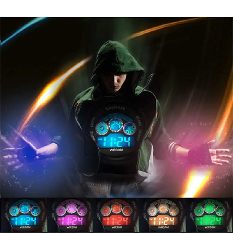 Coolboss детские часы модные электронные наручные Дети цифровой дисплей мальчик